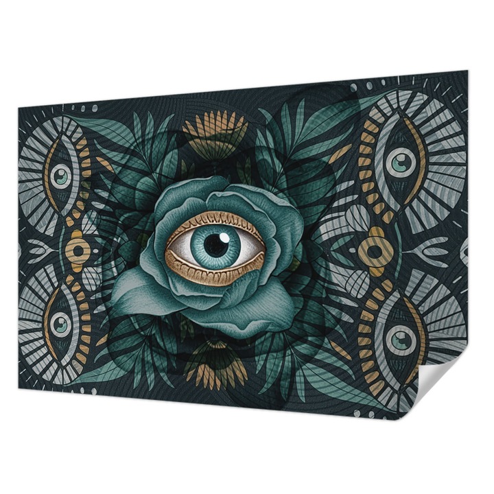 Öntapadós Fotótapéta Falra, Wallfluent, Virágszem, Tengerészkék, 104 x 70 cm, Fali Dekoráció, Nedvesség- És Foltálló, 010170060170000284797