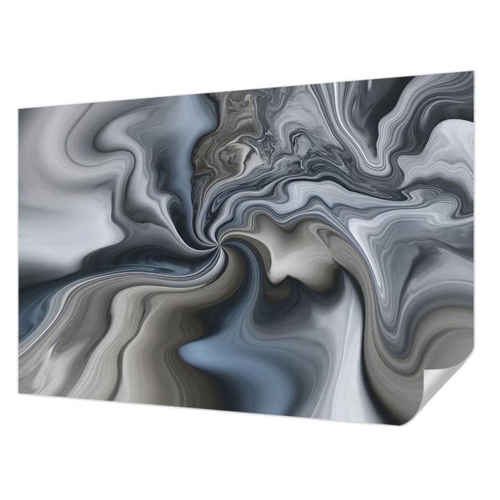 Öntapadós Tapéta Fali Dekoráció, Wallfluent, Kavargó felhők, Szürke, 104 x 70 cm, Előszobába, Hálószobába, 010170060170000284789