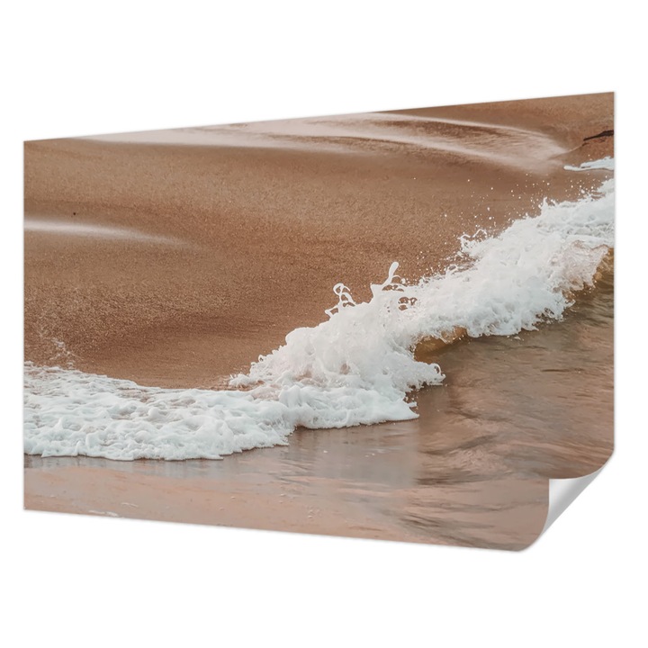 Öntapadós Dekor Tapéta, Wallfluent, Parti szél, Fehér, 104 x 70 cm, Erős Ragasztó, Modern Belsőépítészeti Dekoráció, 010170060170000284840