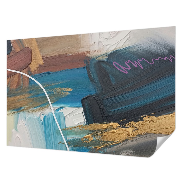 Öntapadós Tapéta Falra, Wallfluent, Absztrakt minta, Barna, 104 x 70 cm, Erős Ragasztó, Modern Belsőépítészeti Dekoráció, 010170060170000284823