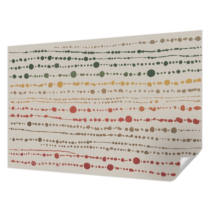 Öntapadós Fotótapéta Falra, Wallfluent, Színes pontok, Zöld, 104 x 70 cm, Erős Ragasztó, Modern Belsőépítészeti Dekoráció, 010170060170000284831