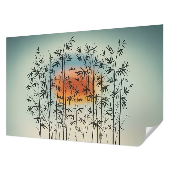 Öntapadós Fotótapéta Falra, Wallfluent, Harmonikus Nyugat, Világoskék, 104 x 70 cm, Erős Ragasztó, Modern Belsőépítészeti Dekoráció, 010170060170000284865