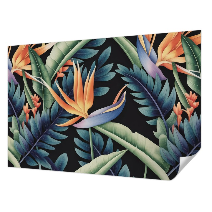 Öntapadós Fotótapéta Falra, Wallfluent, Paradicsomi téma, Zöld, 104 x 70 cm, Előszobába, Hálószobába, 010170060170000284869