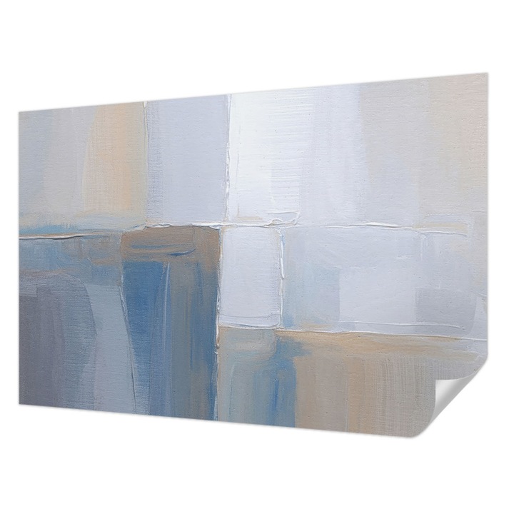 Öntapadós Tapéta Falra, Wallfluent, Harmonikus absztrakció, Fehér, 104 x 70 cm, Dekoráció, Klasszikus, 010170060170000284894