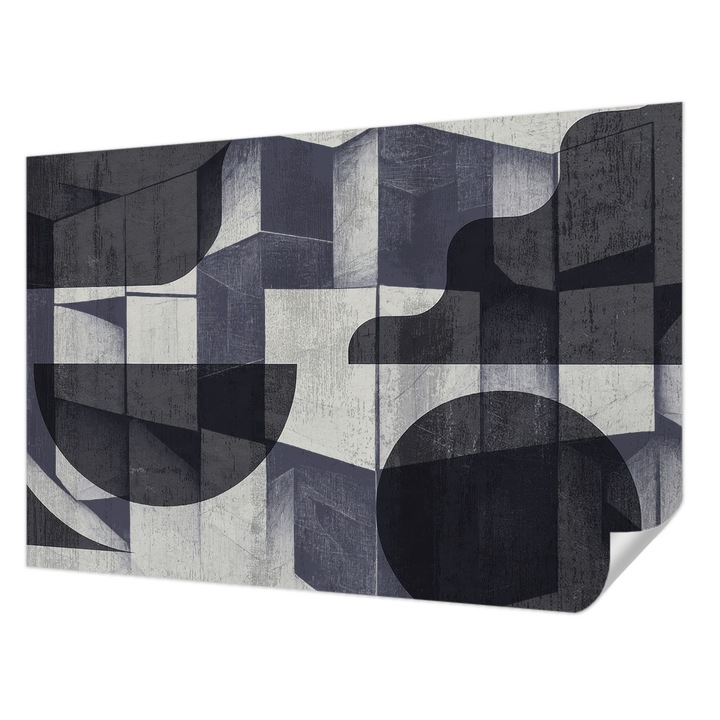 Öntapadós Dekor Tapéta, Wallfluent, Geometriai szimmetria, Fehér, 104 x 70 cm, Dekoráció, Falra, 010170060170000284999