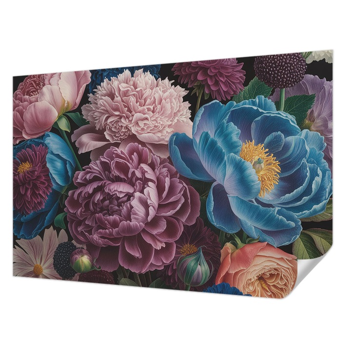 Tapet Autocolant De Perete, Wallfluent, Flori colorate, Roz, 104 x 70 cm, Pentru Interior, Rezistente La Apa, Umiditate Si Pete, 010170060170000285052