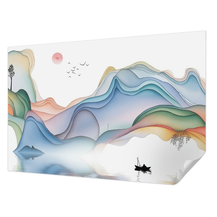 Öntapadós Fotótapéta Falra, Wallfluent, Álomtáj, Kék, 104 x 70 cm, Fali Dekoráció, Nedvesség- És Foltálló, 010170060170000285157