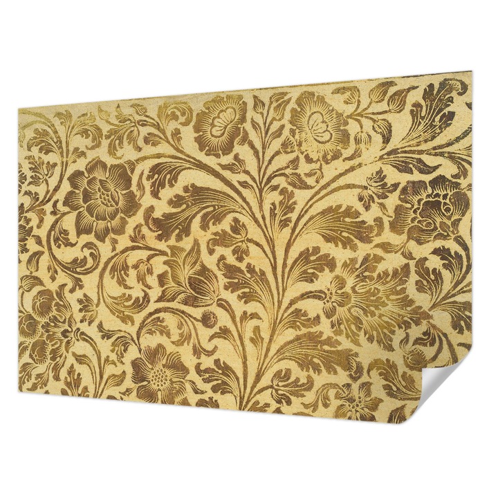 Öntapadós Dekor Tapéta, Wallfluent, Virágminta, Sárga, 104 x 70 cm, Klasszikus, Könnyen Felszerelhető, 010170060170000285200