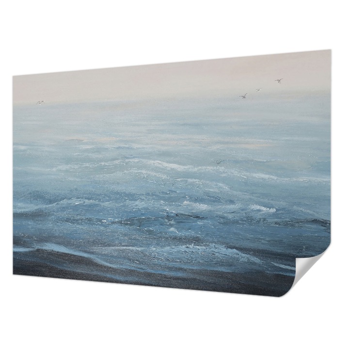 Öntapadós Tapéta Falra, Wallfluent, A tenger nyugodt, Kék, 104 x 70 cm, Előszobába, Hálószobába, 010170060170000285219