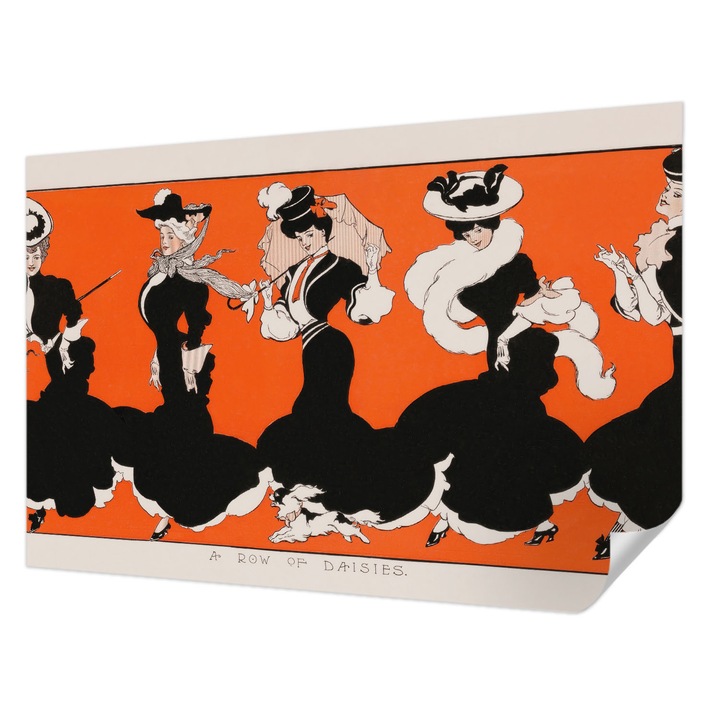 Öntapadós Dekor Tapéta, Wallfluent, Női ruhák, Fekete, 104 x 70 cm, Klasszikus, Könnyen Felszerelhető, 010170060170000285285