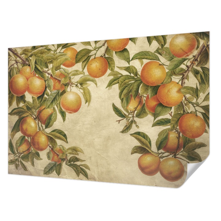 Öntapadós Fotótapéta Falra, Wallfluent, Gyümölcságak, Zöld, 104 x 70 cm, Nappaliba, Konyhába, 010170060170000285311