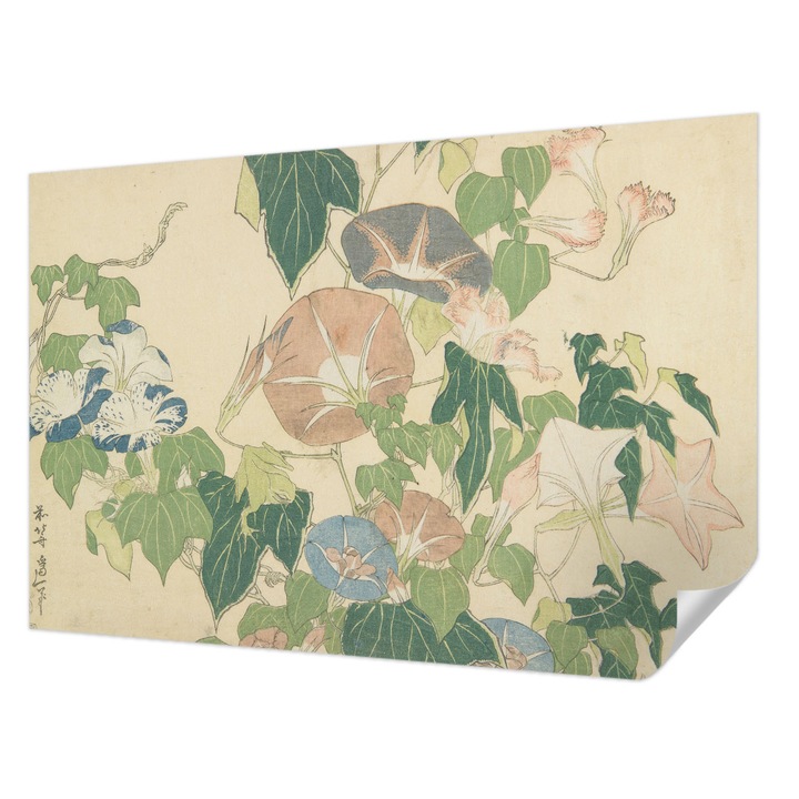 Öntapadós Fotótapéta Falra, Wallfluent, Virágos elegancia, Zöld, 104 x 70 cm, Erős Ragasztó, Modern Belsőépítészeti Dekoráció, 010170060170000285409