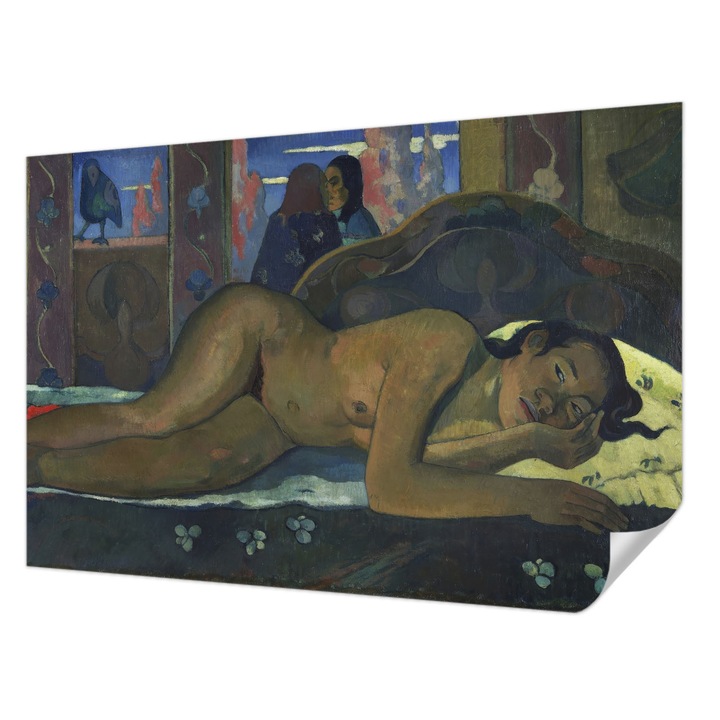 Öntapadós Tapéta Fali Dekoráció, Wallfluent, Egzotikus béke, Kék, 104 x 70 cm, Erős Ragasztó, Modern Belsőépítészeti Dekoráció, 010170060170000285269