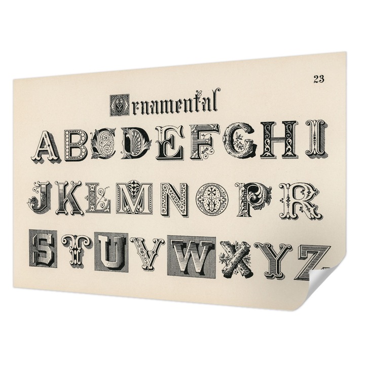 Öntapadós Tapéta Fali Dekoráció, Wallfluent, Dekoratív betűk, Szürke, 104 x 70 cm, Erős Ragasztó, Modern Belsőépítészeti Dekoráció, 010170060170000285445