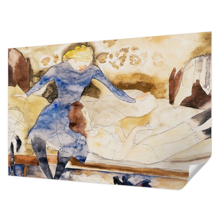 Öntapadós Fotótapéta Falra, Wallfluent, Női béke, Barna, 104 x 70 cm, Dekoráció, Erős Ragasztó, 010170060170000285463