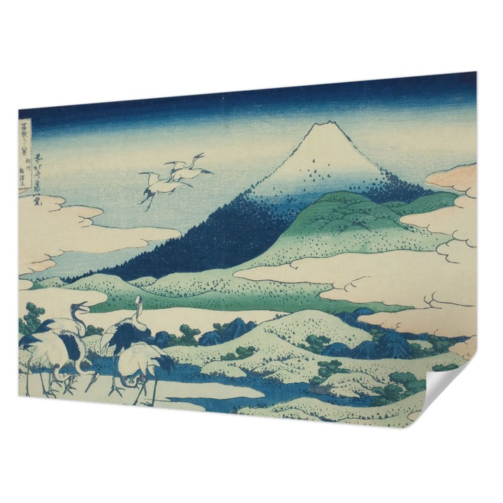 Öntapadós Dekor Tapéta, Wallfluent, Daruk és hegyek, Kék, 104 x 70 cm, Erős Ragasztó, Modern Belsőépítészeti Dekoráció, 010170060170000285533