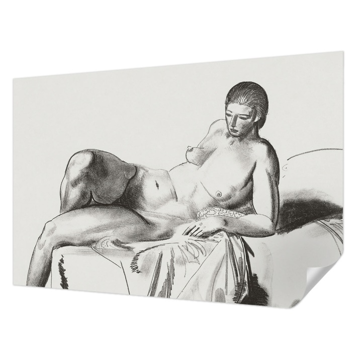 Öntapadós Tapéta Fali Dekoráció, Wallfluent, Művészi akt, Fehér, 104 x 70 cm, Klasszikus, Könnyen Felszerelhető, 010170060170000285574