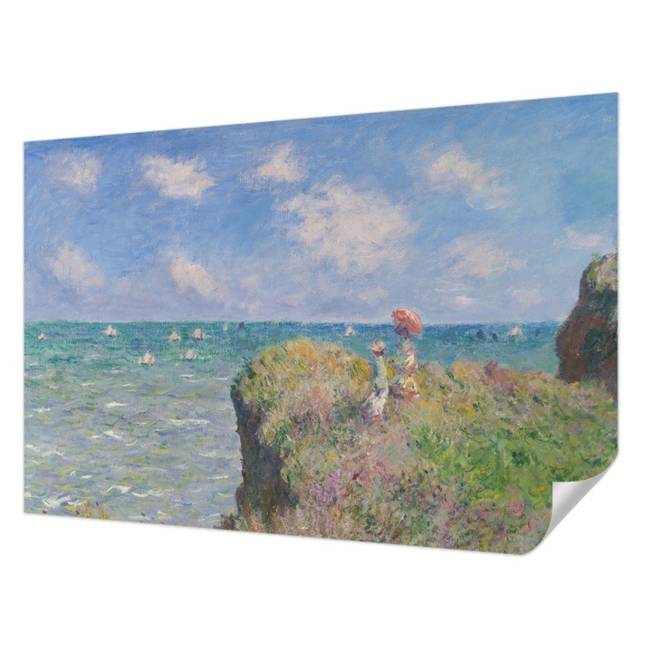 Öntapadós Tapéta Fali Dekoráció, Wallfluent, Békés táj, Kék, 104 x 70 cm, Erős Ragasztó, Modern Belsőépítészeti Dekoráció, 010170060170000285610