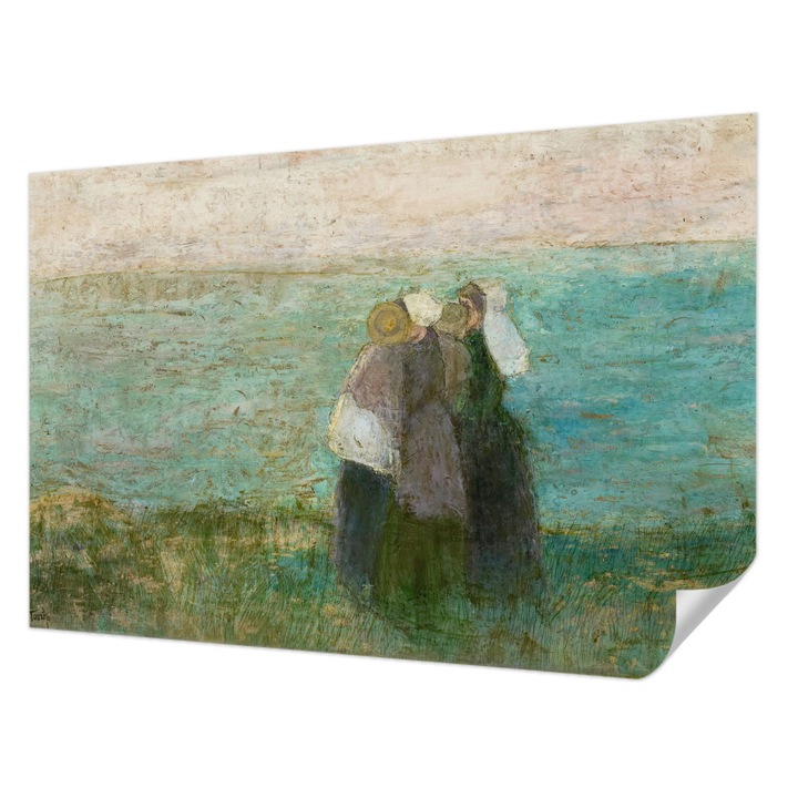 Öntapadós Fotótapéta Falra, Wallfluent, Tengerparti tükörkép, Zöld, 104 x 70 cm, Erős Ragasztó, Modern Belsőépítészeti Dekoráció, 010170060170000285660