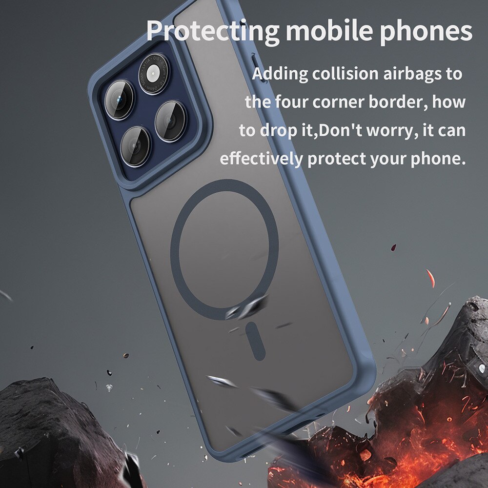 Husă pentru telefon, HaloFrost II, Navy Blue, dimensiuni compatibile Motorola Edge 60 Pro