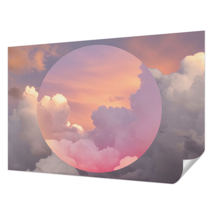 Öntapadós Dekor Tapéta, Wallfluent, Éteri felhők, Fehér, 104 x 70 cm, Könnyen Tisztítható, Nedvességálló, 010170060170000284708