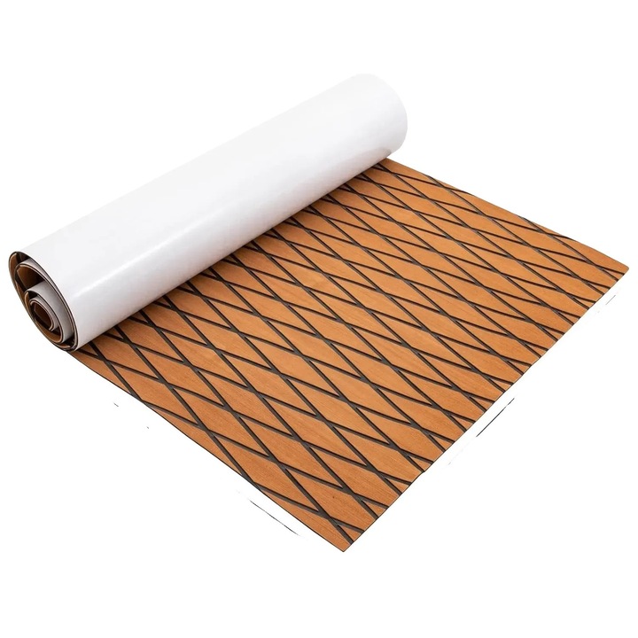 Mocheta pentru barci, EVA, autoadeziva, culoare maro, 240x90cm