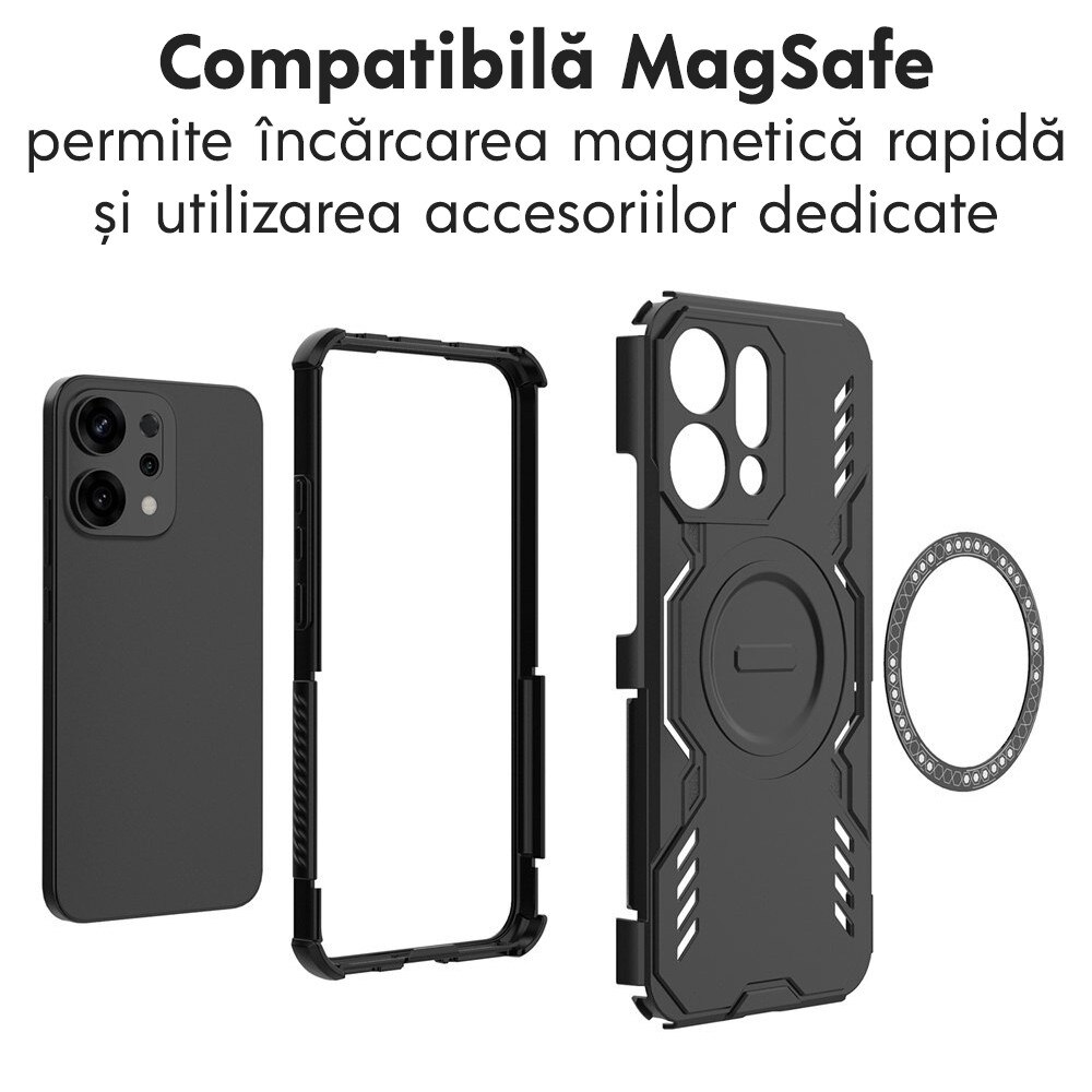 Husa pentru Oppo A6 Pro 4G / A6 Pro 5G DaDen ArmorMag, Magsafe, Antisoc, Calitate Premium, Protectie Superioara, Albastru