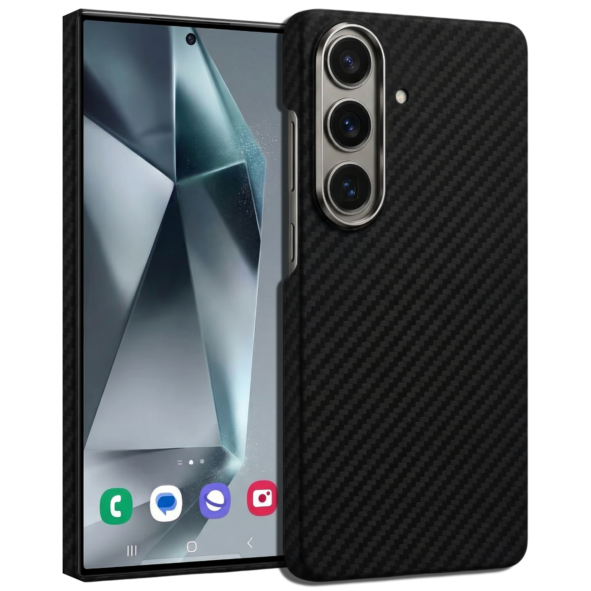 Husă pentru Samsung Galaxy S26, DD Daden, aramidă, protecție ecran și cameră, Negru