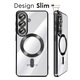 Husă pentru Samsung Galaxy S26 Plus, DaDen MagSafe Luxury, Antisoc, Transparentă cu Margini Negre