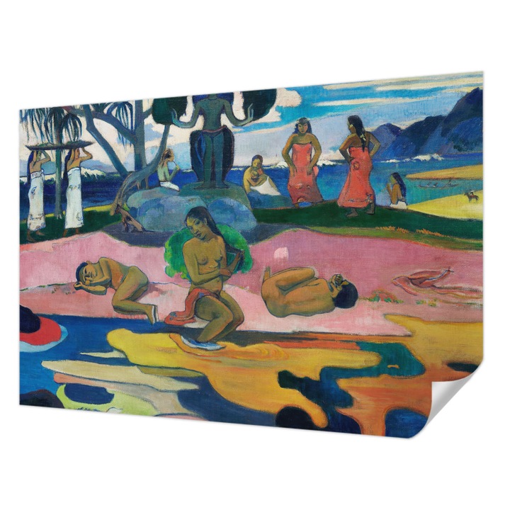 Öntapadós Tapéta Falra, Wallfluent, Trópusi kiruccanás, Rózsaszín, 152 x 104 cm, Erős Ragasztó, Modern Belsőépítészeti Dekoráció, 010170060180000017634