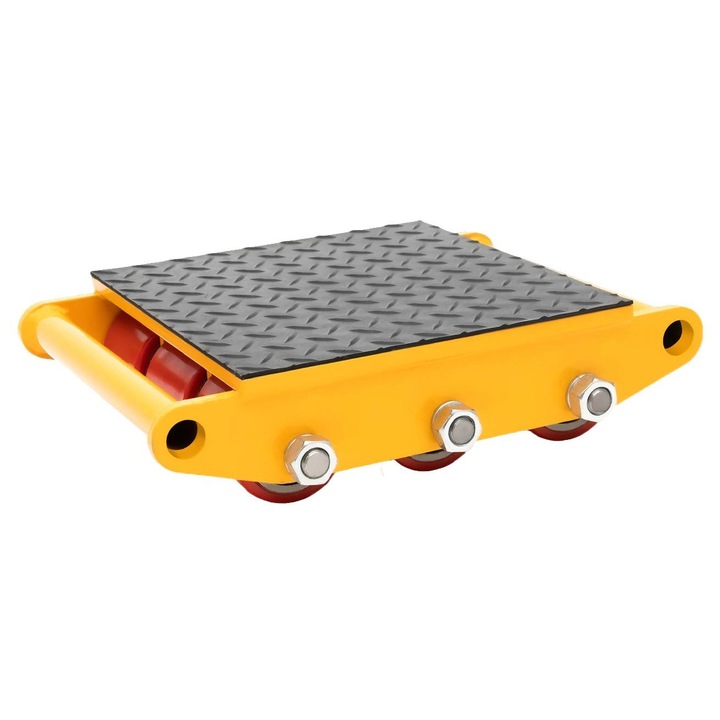 Carucior pentru mutat echipamente, capacitate maxima 15T, 37x26x9.5cm, 9 role