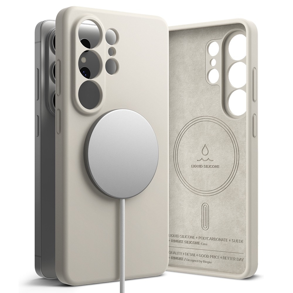 Husă Ringke pentru Samsung Galaxy S26 Ultra, Silicon MagSafe, Antisoc, Gri Stone