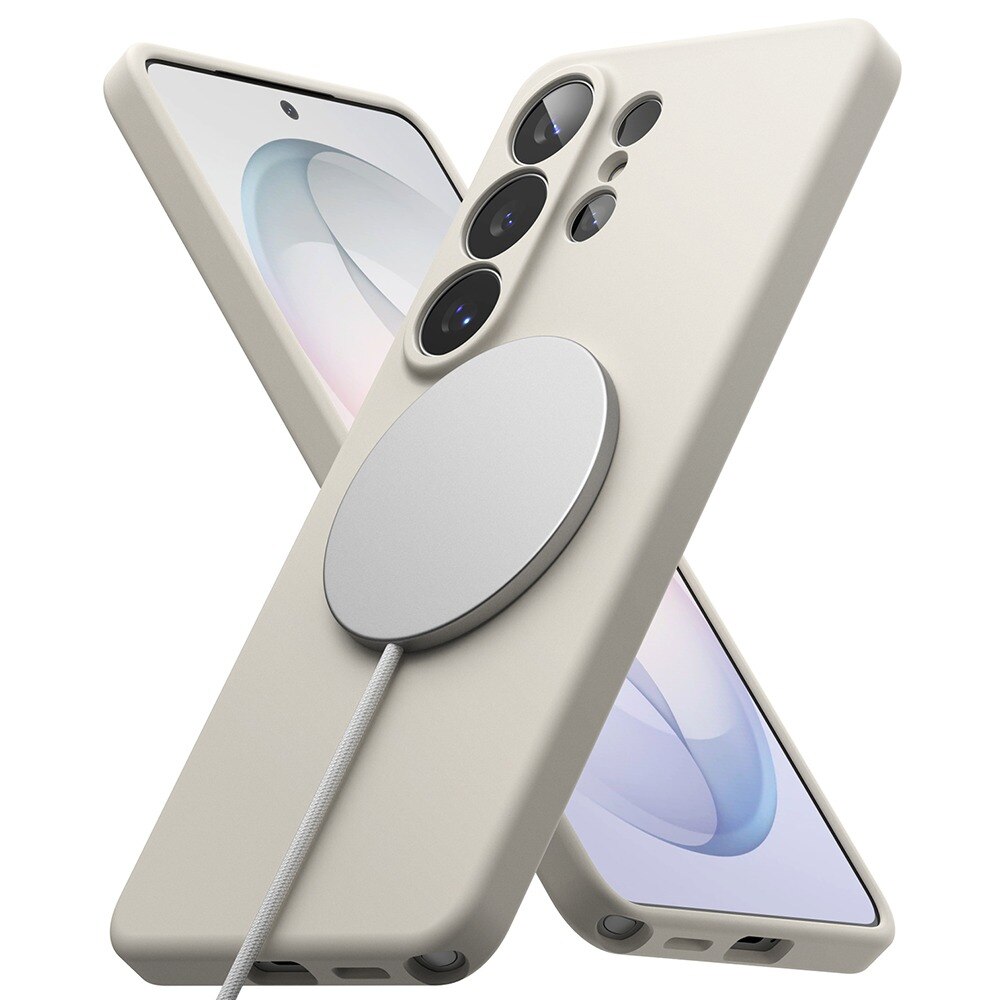 Husă Ringke pentru Samsung Galaxy S26 Ultra, Silicon MagSafe, Antisoc, Gri Stone