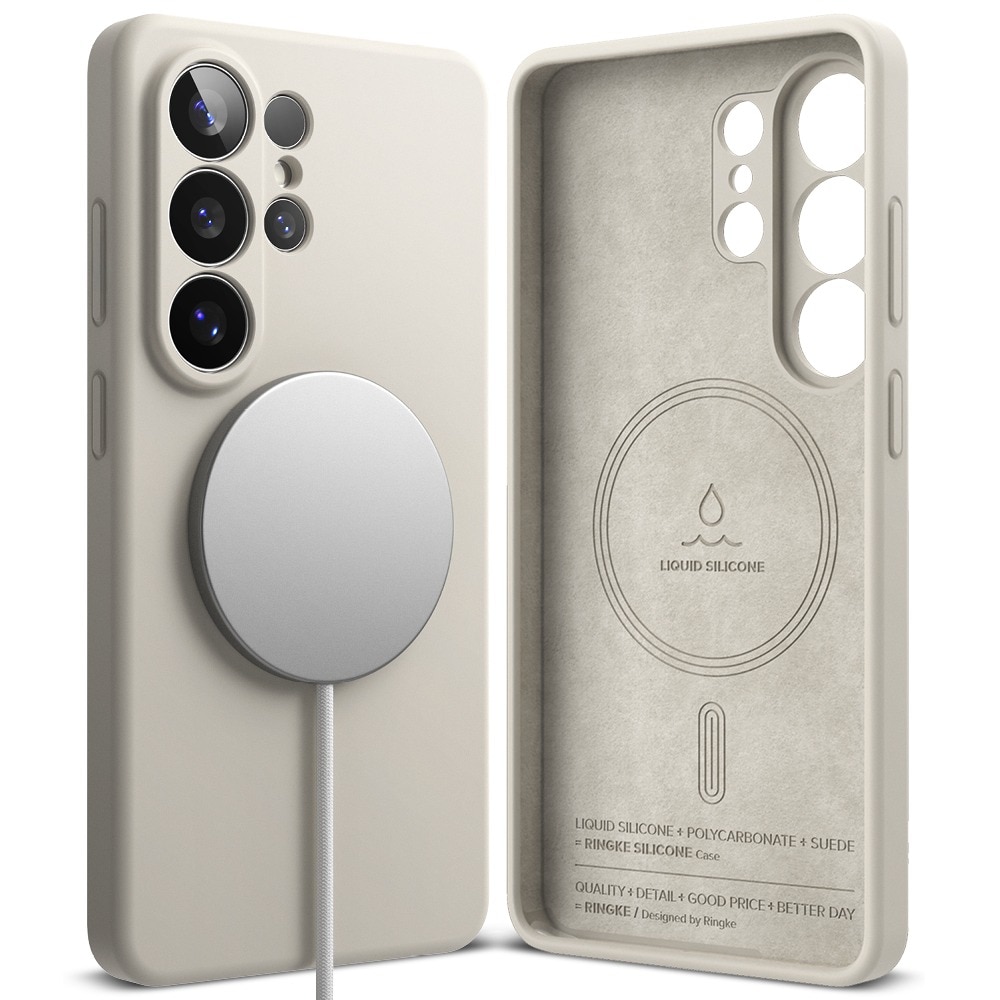 Husă Ringke pentru Samsung Galaxy S26 Ultra, Silicon MagSafe, Antisoc, Gri Stone