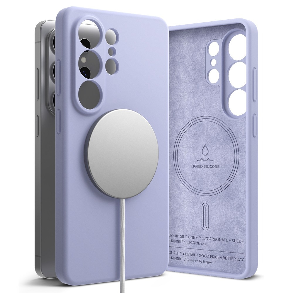 Carcasa Ringke pentru Samsung Galaxy S26 Ultra, Silicon MagSafe, Antisoc, Mov deschis