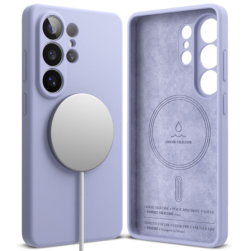 Carcasa Ringke pentru Samsung Galaxy S26 Ultra, Silicon MagSafe, Antisoc, Mov deschis