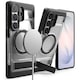 Husă Ringke UX Magnetic pentru Samsung Galaxy S26 Ultra, transparent, încărcare wireless, stativ incorporat