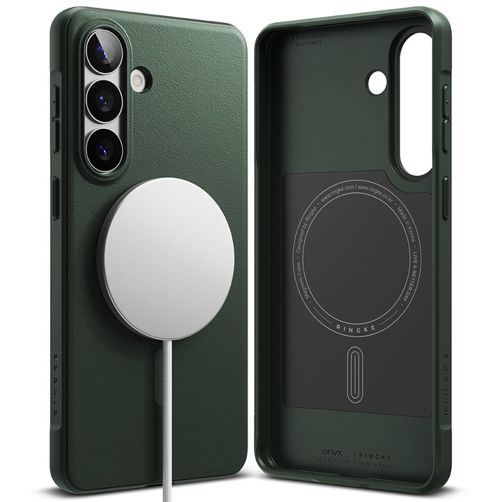 Husă Ringke Onyx, protecție antisoc, design slim, verde închis, pentru Samsung Galaxy S26 Plus