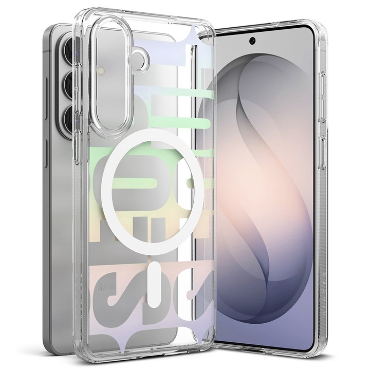 Husă pentru telefon, Ringke Fusion, transparentă, încărcare wireless, antimicrobian, Samsung Galaxy S26