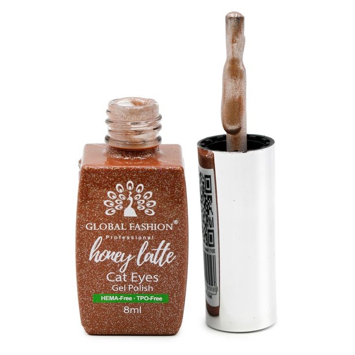 Oja semipermanenta ochi de pisica Honey Latte 8 ml, 01