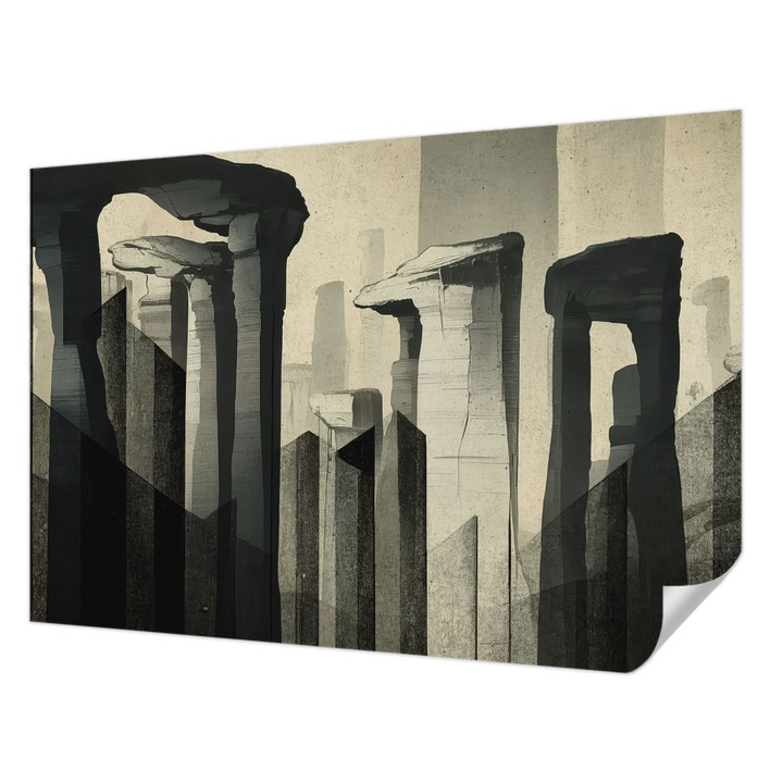 Tapet Autodeziv De Perete, Wallfluent, Arhitectura bruta, Gri, 152 x 104 cm, Pentru Interior, Usor De Curatat, 010170060180000284767