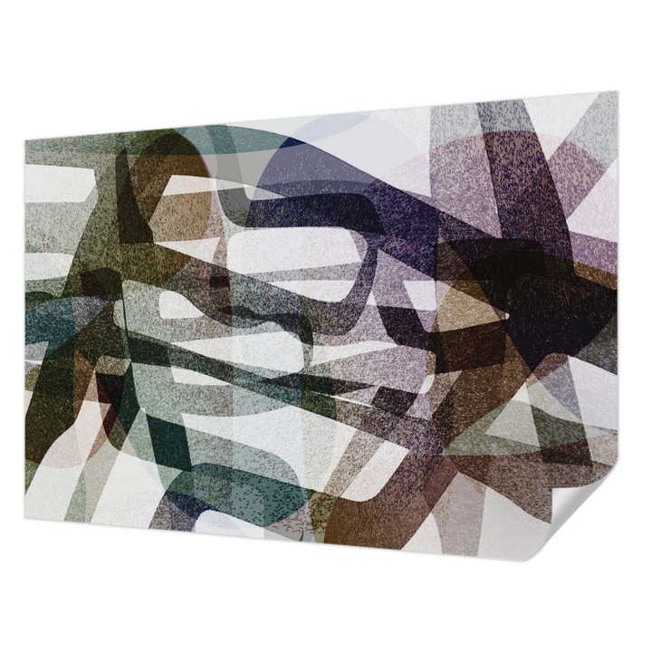 Tapet Textil Autocolant, Wallfluent, Funde colorate, Negru, 152 x 104 cm, Pentru Sufragerie, Dormitor, 010170060180000284784