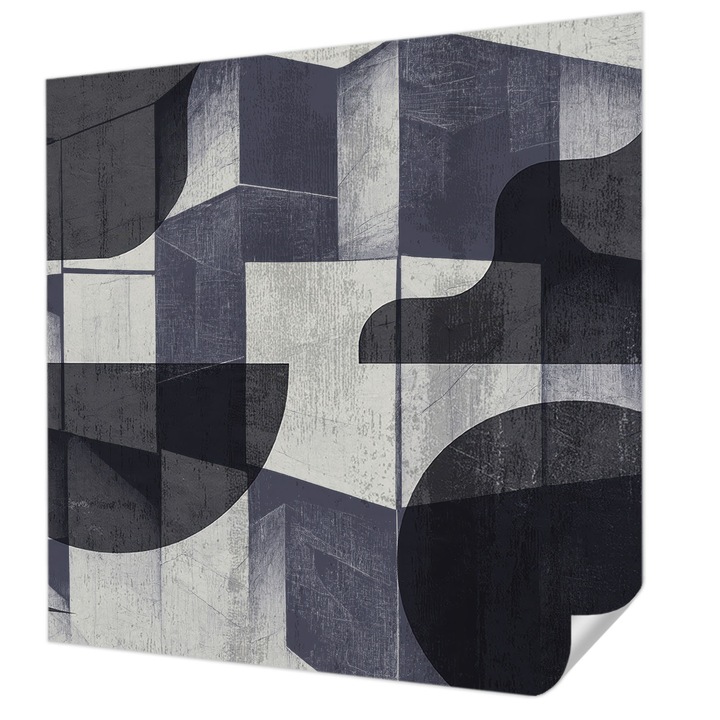 Öntapadós Dekor Tapéta, Wallfluent, Geometriai szimmetria, Fehér, 250 x 250 cm, Dekoráció, Falra, 010170060030000284999