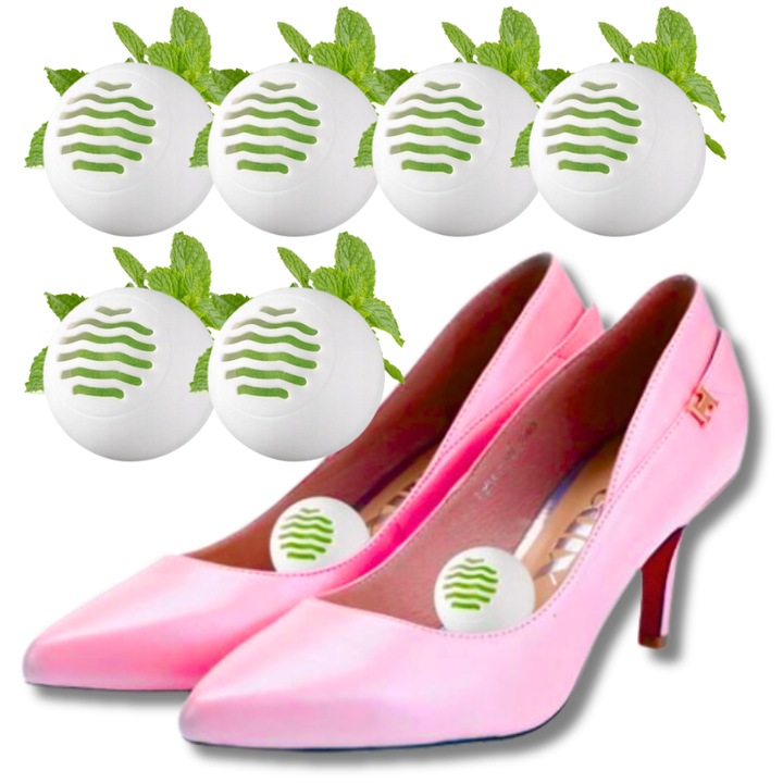 Mingi pentru incaltaminte, albe 3 cm x 3 cm racoritoare 6 bucati Reutilizabile