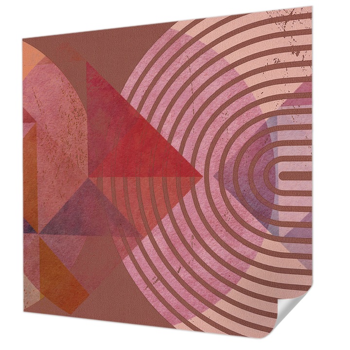 Öntapadós Dekor Tapéta, Wallfluent, Absztrakt formák, Barna, 250 x 250 cm, Előszobába, Hálószobába, 010170060030000285000