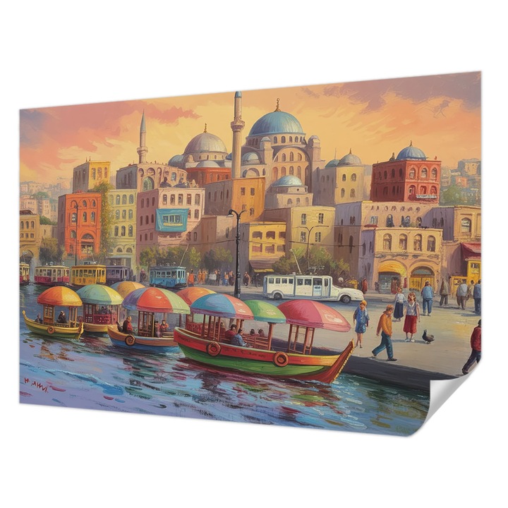 Öntapadós Tapéta Fali Dekoráció, Wallfluent, Városi partvidék, Fekete, 152 x 104 cm, Modern Dizájn, Könnyen Felszerelhető És Tisztítható, 010170060180000284882