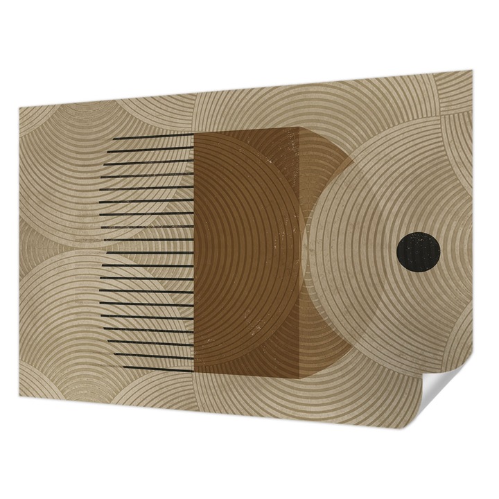 Öntapadós Tapéta Falra, Wallfluent, A harmónia geometriája, Bézs, 152 x 104 cm, Dekoráció, Klasszikus, 010170060180000285085