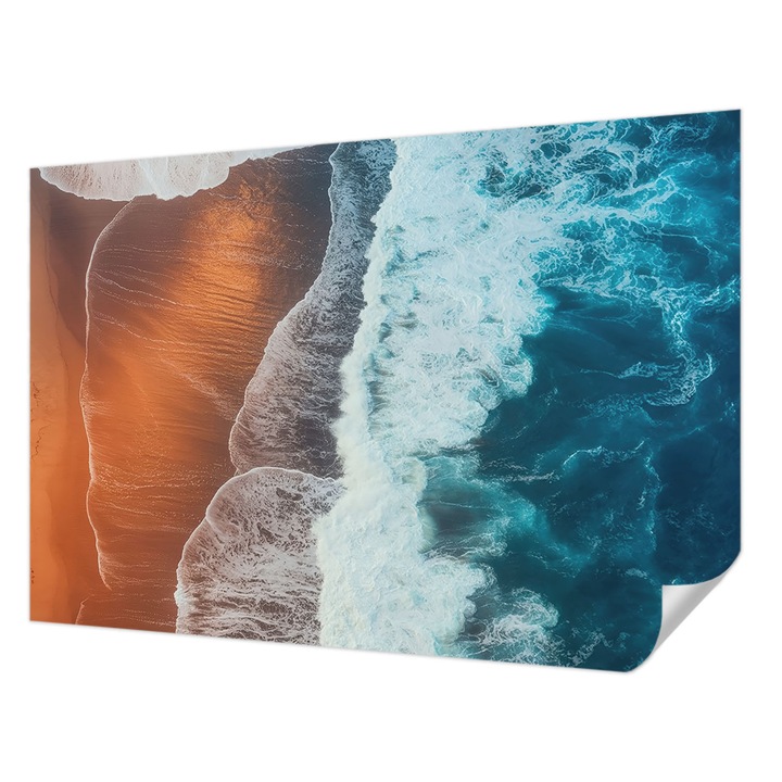 Öntapadós Tapéta Falra, Wallfluent, Tengeri szimbiózis, Narancssárga, 152 x 104 cm, Modern Dizájn, Könnyen Felszerelhető És Tisztítható, 010170060180000285117