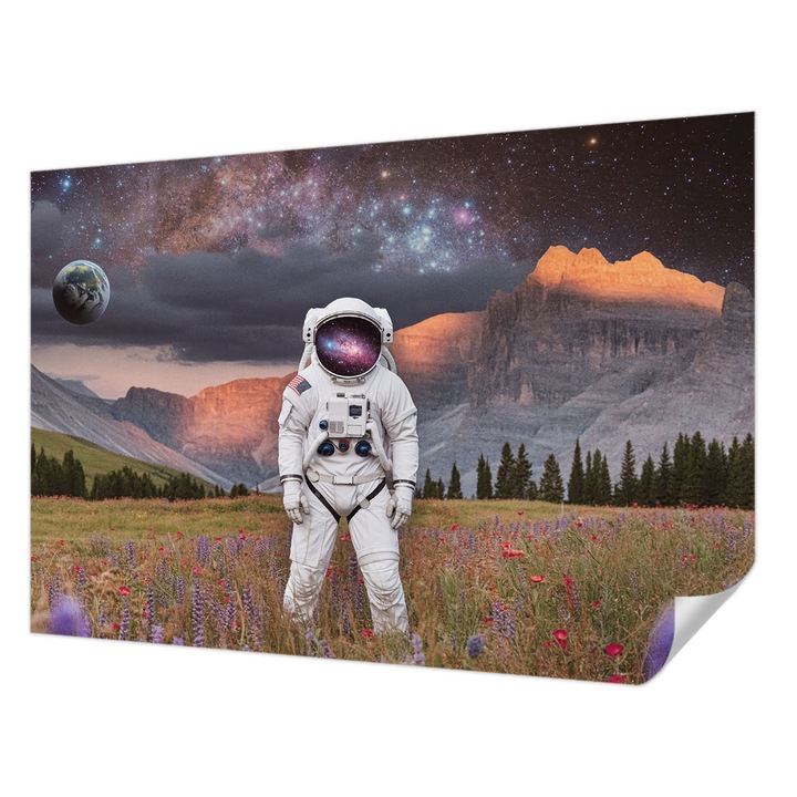 Öntapadós Dekor Tapéta, Wallfluent, Kozmikus táj, Fekete, 152 x 104 cm, Fali Dekoráció, Nedvesség- És Foltálló, 010170060180000284739