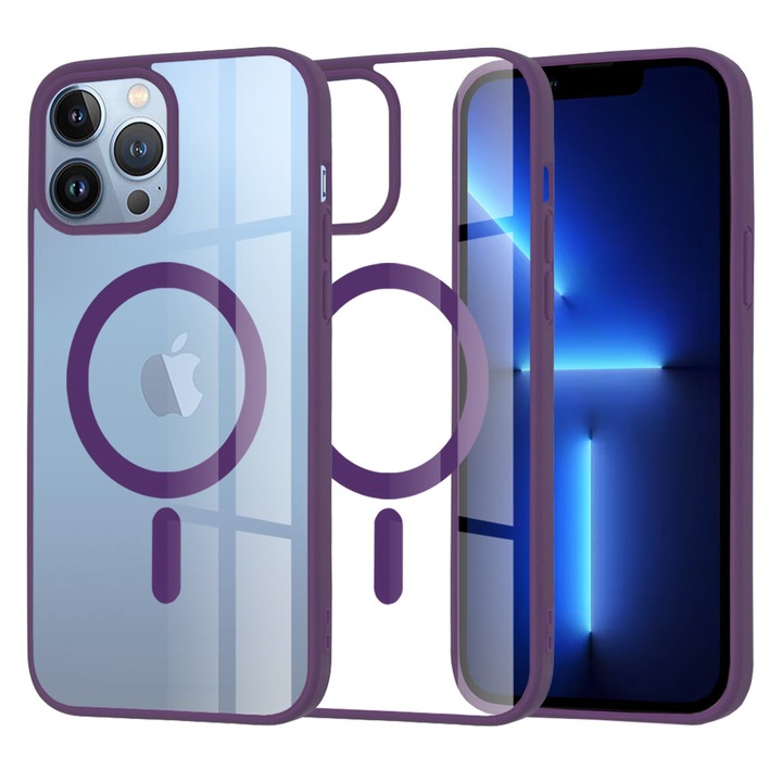 Защитен калъф TIM, за iPhone 13 Pro Max, TPU, лилав